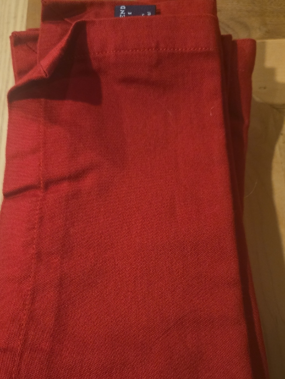 Lands' End Red Cotton Napkin and Tablecloth